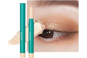 GREATLIZARD Glitzer Lidschatten Stift Wasserfest, Creme Lidschatten Highlighter, Glitter Eyeshadow Stick, Highlight Eyeshadow Eyeliner Pen, Crayon Eyeshadow Base Shimmer Eye Brighten Makeup Pencil