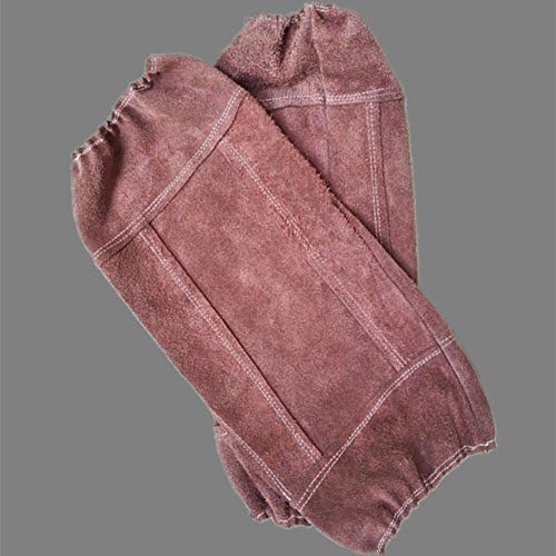 JZDCSCDNS Arm Protection Sleeve Insulation Fireproof Flowers Anti-Hot Electric Welding Metal Processing Mechanical Industry Protection Sleeve Wear-Resistant Anti-Scratch Ergonomics Cowhide,A