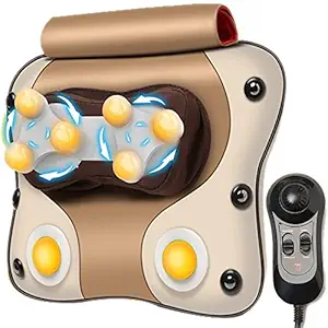 Dr Physio (USA) 3D Cushion Massager With Heat & Speed Controller For Back Cervical & Neck Pain Relief