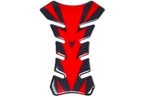 4R QUATTROERRE.IT Quattroerre Protection Réservoir Adhésive 3D pour Motos Couleurs Sport, Rouge Carbone, 19 x 13 cm