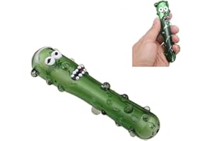 Kylewo Cetriolo Fatto a Mano Pickle Rick Glass Pipe Tabacco da Pipa Divertente Filtro per Fumo