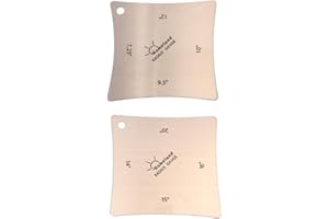 Alnicov Stainless Steel Guitar Fingerboard Fretboard Saddle Nut Radius Gauges Measuring Tool Set of 2