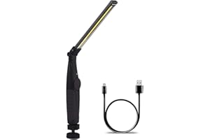 ‎AURIVER AuRiver Arbeitsleuchte LED Akku mit Magnet Faltbar, Arbeitslampe LED Werkstatt, Werkstattlampe Arbeitslicht für Auto Reparatur, Werkstatt, Garage, Camping, Notbeleuchtung (Schwarz)