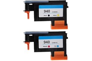 SUREBUY Cabezal de impresión de Repuesto, Cabezal de impresión de Repuesto Profesional, Utilizado para el Cabezal de impresión HP 940 C4900A C4901A de la Serie 8000 8500(Negro y Amarillo + Rojo y Azul)