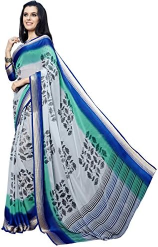 Aagaman Fashions Faux Georgette Casual Wear Sarees(AFTSNAB612_Grey)