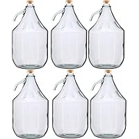 Unbekannt 6 STÜCK 5L Gärballon mit SCHRAUBVERSCHLUSS Flasche Glasballon Weinballon Glasflasche