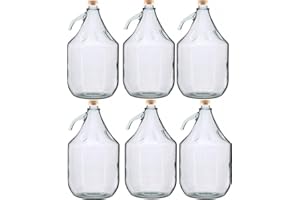 ARTIST UNKNOWN Lot de 6 ballons de fermentation en verre de 5 l avec fermeture à vis