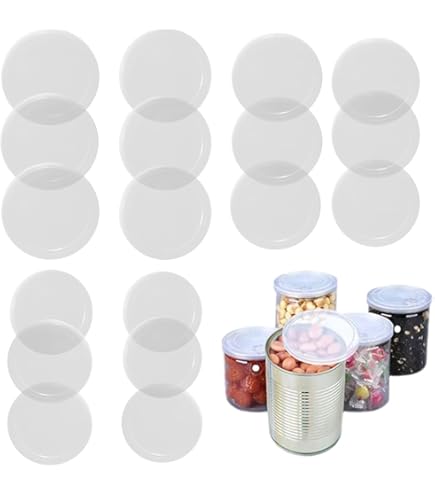 Lot De 18 Couvercles Réutilisables En PE - 6 Tailles (54 à 100mm) - Pour Boîtes De Conservation Et Nourriture Animaux