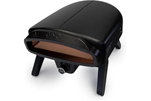 Gino D'Acampo 14" Gas Fired Pizza Oven - Vesuvio with Built-In Thermometer, Pizza Stone, and Stainless Steel Construction