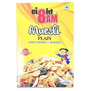 8AM Muesli Honey, Raisins & Almonds, 425 gm