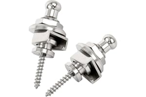 PSOWQ Lot de 2 Sangles de Guitare en métal pour Guitare et Basse, verrous de Sangle de Guitare, verrous de Sangle de Guitare pour Guitare Acoustique électrique, verrous de Sangle de Basse ukulélé