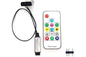 NMD&LR Computer Fan Lighting Effect Controller, 5V 3-pin/12V 4-pin RGB Fan Equipment Wire Control/remote Controller With On/off Swtich And Brightness Adjustment