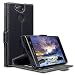 Produktbild Terrapin, Kompatibel mit Sony Xperia XA2 Hülle, Leder Tasche Case Hülle im Bookstyle mit Standfunktion Kartenfächer - Schwarz EINWEG