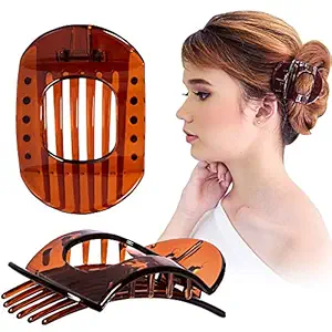 Sanas 1Pc Claw Clip Hair Claw Clips for Women and Girls, Hair Clutch Side Hairpin Clutcher Hair Clips Korean Made Acrylic Material Transparent Glossy Finish Hair Clutchers Juda Hairties ? Pack of 1