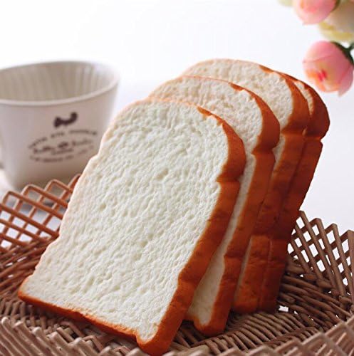TSACTE Simulation toast PU soft toast film fake toast slices food model bakery props (3PS)