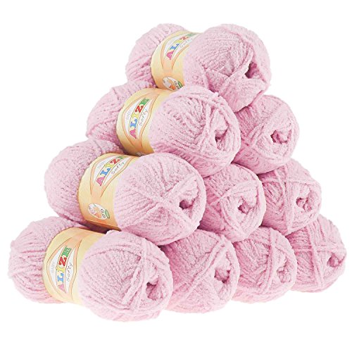 10 x 50g Kuschelgarn Kuschelwolle SOFTY by ALIZE #98 rosa