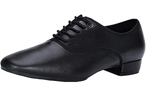 ZHENSI Men's Latin Dance Shoes Modern Ballroom Shoes Soft Bottom Low Heel Breathable for Indoor Outdoor