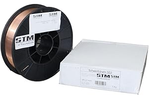 STM Der Meisterladen Welding Wire SG2 5k kg Copper Plated Steel Diameter 0.8 or 1.0 mm CO2 G3Si1 MIG MAG, Size: 1.0 mm