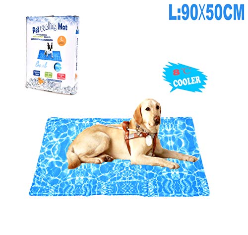 Ygjt Tappetino Refrigerante Per Cani Grandemoderato E Animali Domestici Pad Di Raffreddamento Automatico Stuoia Per Cani Per Lestate 50x90cm