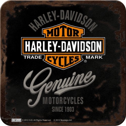 6 tlg Set Untersetzer – 9 x 9 cm – Harley-Davidson Set Nr. 1 - 2
