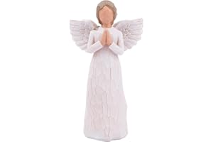 ACTLATI Guardian Angel Figurine Angel of Prayer Hand Carved Sculpture, Praying Angel Decorative Gifts Encouragement Present,Gifts To Show Love, Sympathy, Gratitude, Bereavement,Friendship or Prayer