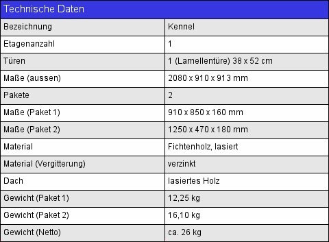 XXL Hundehütte Hundehaus Holz Balkon Garten Terrasse Lamellentüre Hund – Bild 6