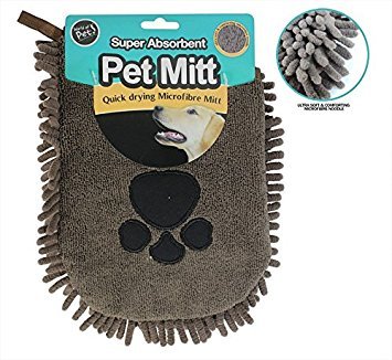 
World of Pets - Mitón de mascotas de microfibra con material reconfortante de secado rápido ultra suave.