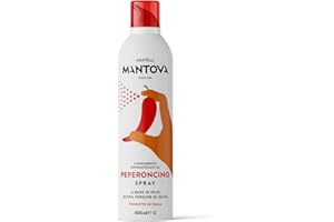 Peperoncino Spray in Olio Extra Vergine di Oliva 400ml - Olio Spray italiano – Sprayleggero – 100% Naturale,100% Leggero, 100% Facile - Con lo spray risparmi fino al 90% di prodotto