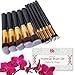 Beauty Bon Professional Makeup Brushes, 10 Piece Set, Vegan, With Plastic Handles, Great For Applying Concealers, Foundations, & Powders
