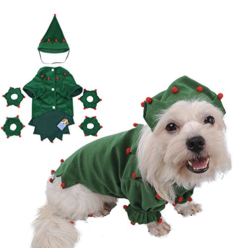 Samber-Puppy-Dog-Christmas-Elves-Costume-Lovely-Green-Pet-Dog-Clothes-With-Hat