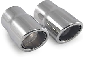 Auspuffblende Endrohr Auspuff Universell Schalldampfer Sport Rund Sportauspuff Endrohrblenden Blende Edelstahl AutoHobby