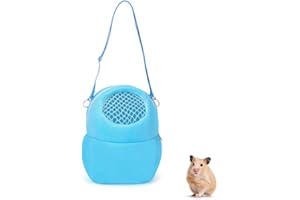 WISHLOTUS Pet Carrier Bag, Portable Outgoing Travel Handbags With Nylon Straps Small Pet Pouch for Hamster Rat Hedgehog Rabbit (S, Blue)
