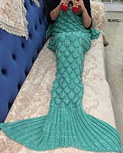 Manta lingvi con cola de sirena, de ganchillo, saco de dormir, hecho a mano, regalo para niños