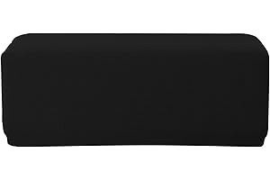 EBETA Elástico Funda para Taburete Cubierta de Taburete, Fundas de Taburete Jacquard, Funda Otomana Rectangular, Cubierta para otomana