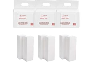 Hakimi 8 KG Salt Block Water Softener for Kitchen, Dishwasher, Industrial Use | Compatible with Most Water Softener Machine | Each Pack Contains 2 Blocks of 4KG Each (Pack of 3)