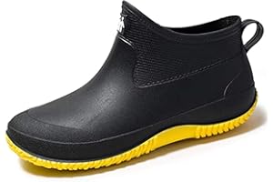Lyuu chaussures de jardin unisexe bottes Wellington bottes de pluie imperméable léger extérieur marche bottines courtes hommes ou femmes