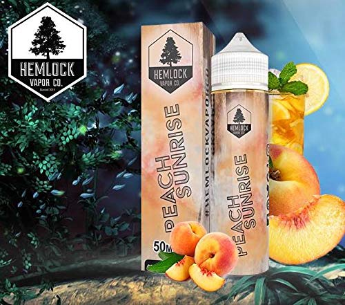 Hemlock Vapor E Liquid by One Hit Wonder Vape Juice Premium American Drinks Range 50ml 0mg No Nicotine Liquid 70/30 VG/PG Shortfill USA Ejuice Sub Ohm Cloud Chasing Refill High VG (Peach Sunrise)