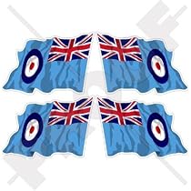 ROYAL NAVY Flag UK White Ensign British 50mm Sticker X4