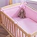 Clair de Lune Cotton Candy 2 Piece Crib Quilt & Bumper Bedding Set, Pink