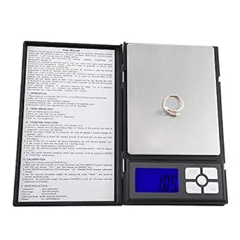 Rasdion Digital Pocket Scale / Pocket Weighing Scale / Notebook Scale / Weight Machine for Jewellery, Chem, Kitchen, Diamond, Gold, Silver, Gems 0.01g To 500g