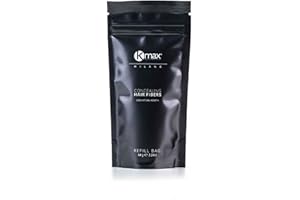Kmax Concealing Hair Fibers Refill 64 gr - Fibre Cheratina per Capelli, Polvere Capelli per un Effetto Infoltimento Capelli, Fibre Capelli per Coprire le Calvizie - Formato Refill - Castano Scuro