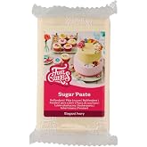 FunCakes Sugar Paste Sugar Paste, Elegant Ivory, 250g | Easy to use, soft, flexible and mouldable, ideal for decorating cakes