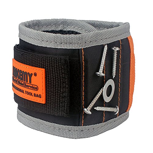 SOBROVO Leistungsstarke magnetische Armband mit 5 leistungsstark für die Befestigung Schrauben, Nägel, Schere und kleine Werkzeuge - 2