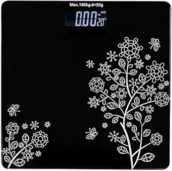 91ZOMART Digital LCD Personal Body Weighing Scale for Human Body Weight (Black)
