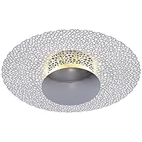 LED, Lámpara LED de pared techo Plata de cromo, ø450 mm, 1440LM, intensidad regulable
