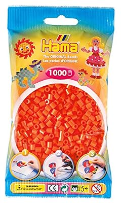 Hama - 207-04 - Loisirs Créatifs - Perles et Bijoux - Sachet 1000 Perles - Orange