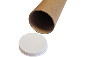 Wegmann Versandhülse rund, DIN A1, Versandrolle für Zeichnungen, Poster, Bilder, braun, mit Deckel, (63x6cm)