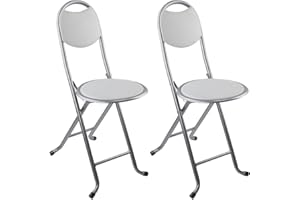 7H SEVEN HOUSE Pack 2 sgabelli pieghevoli con schienale 32 x 36 x 73,5 cm 7house