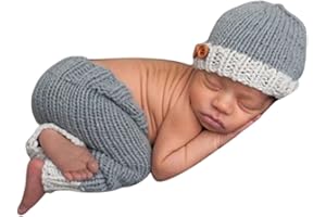 MATISSA Costume en crochet pour nouveau-né fille/garçon pour photographie 3