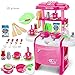 Produktbild Unbekannt FEI Babyspielzeug Kinder Kids Red & Pink Licht & Sound Küche Essen Kochen Little Chef Rollenspiel Set vorgeben Frühe Erziehung (Farbe : Rot)